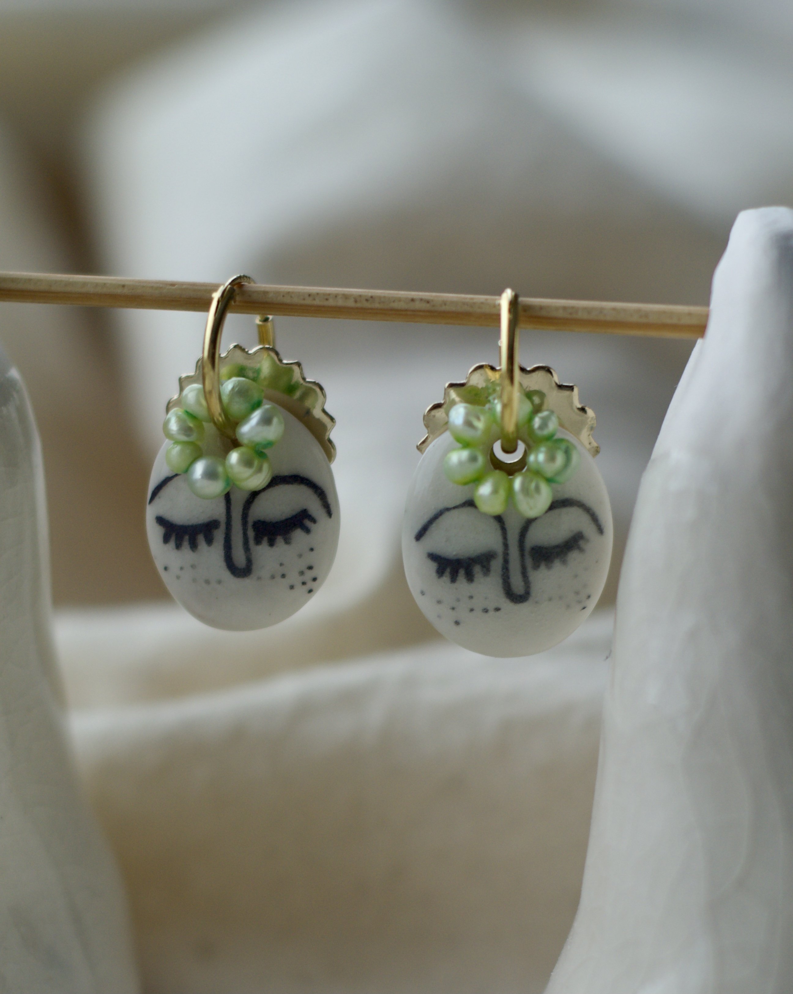 Dreaming With Daisy Ceramic Earrings
