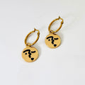 Heart lip face hoop earrings