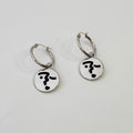 Heart lip face hoop earrings