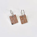 Rat & Snowdrop pendant hoop earrings