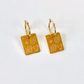 Ox & Iris pendant hoop earrings