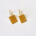 Tiger & Cherry blossom pendant hoop earrings