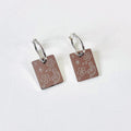 Tiger & Cherry blossom pendant hoop earrings