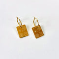 Rabbit & Daisy pendant hoop earrings