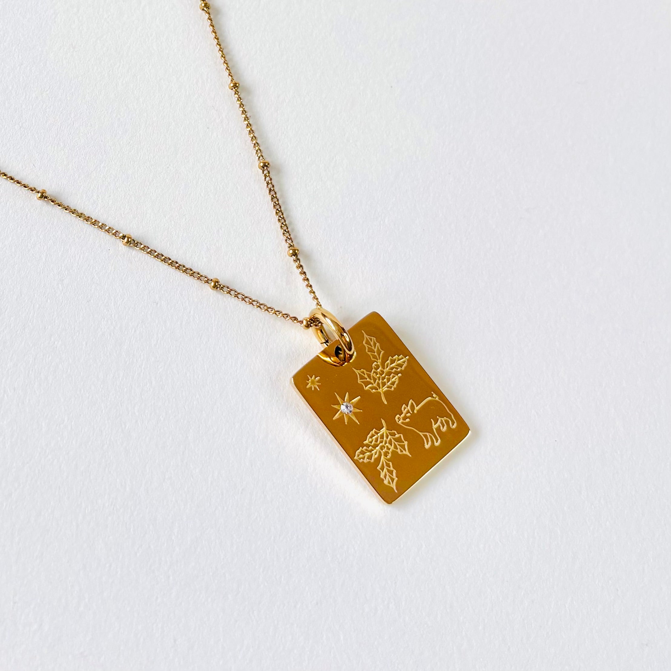 Pig & Holly charm necklace