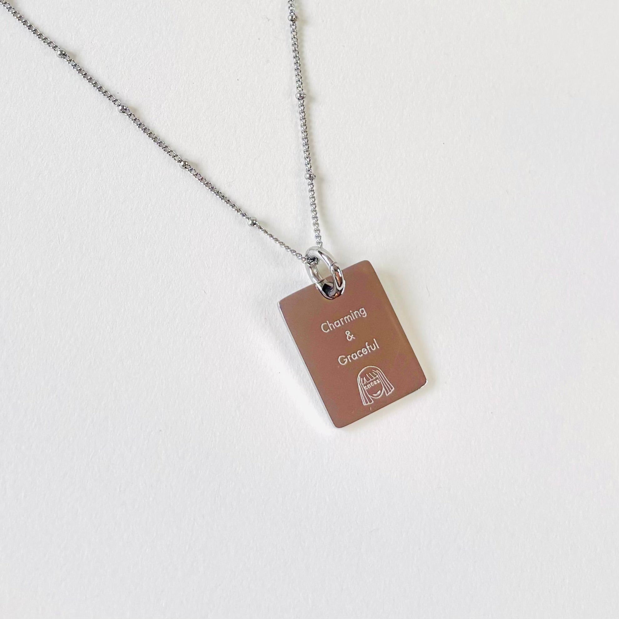 Monkey & Morning glory charm necklace