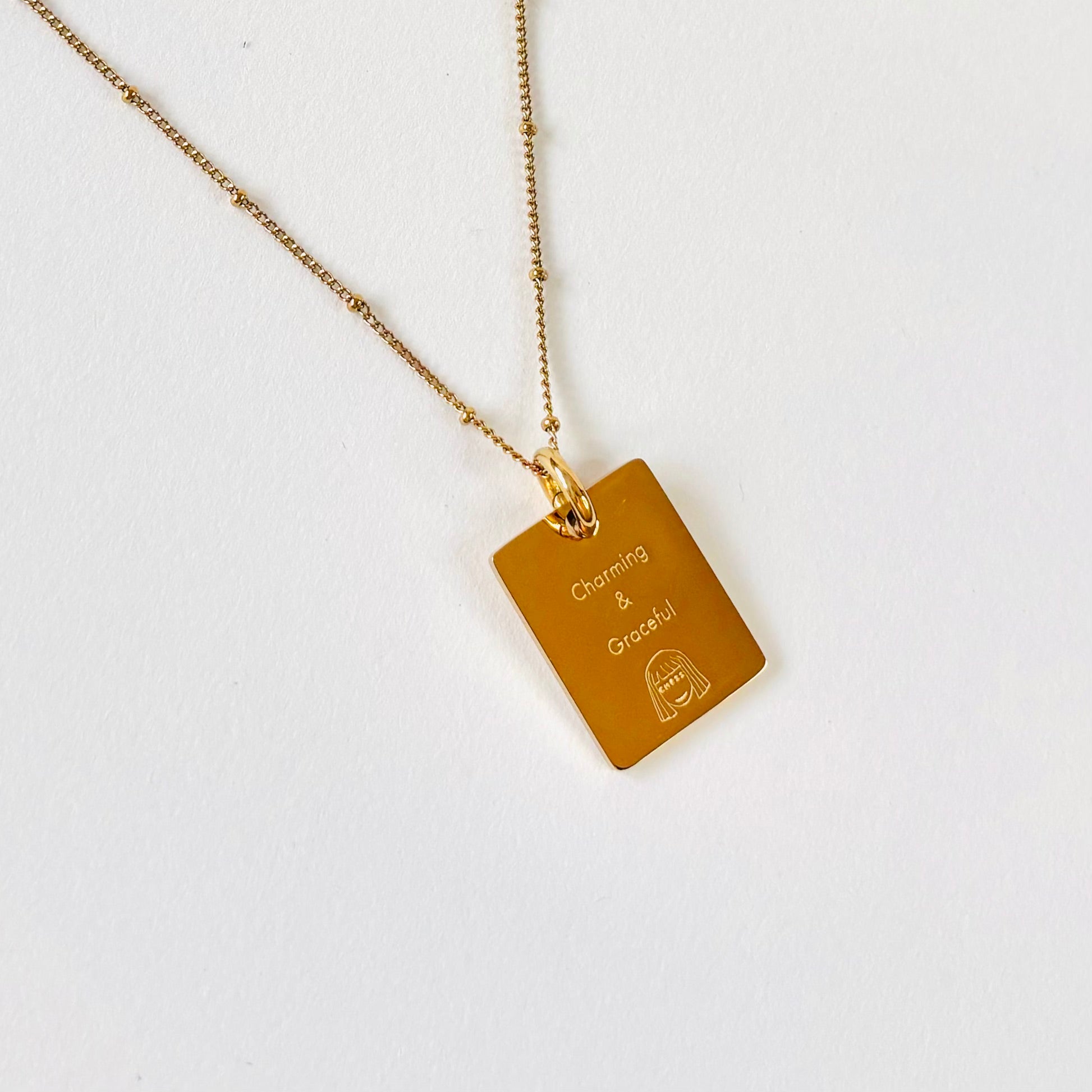 Monkey & Morning glory  charm necklace