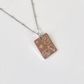 Sheep & Poppy charm necklace