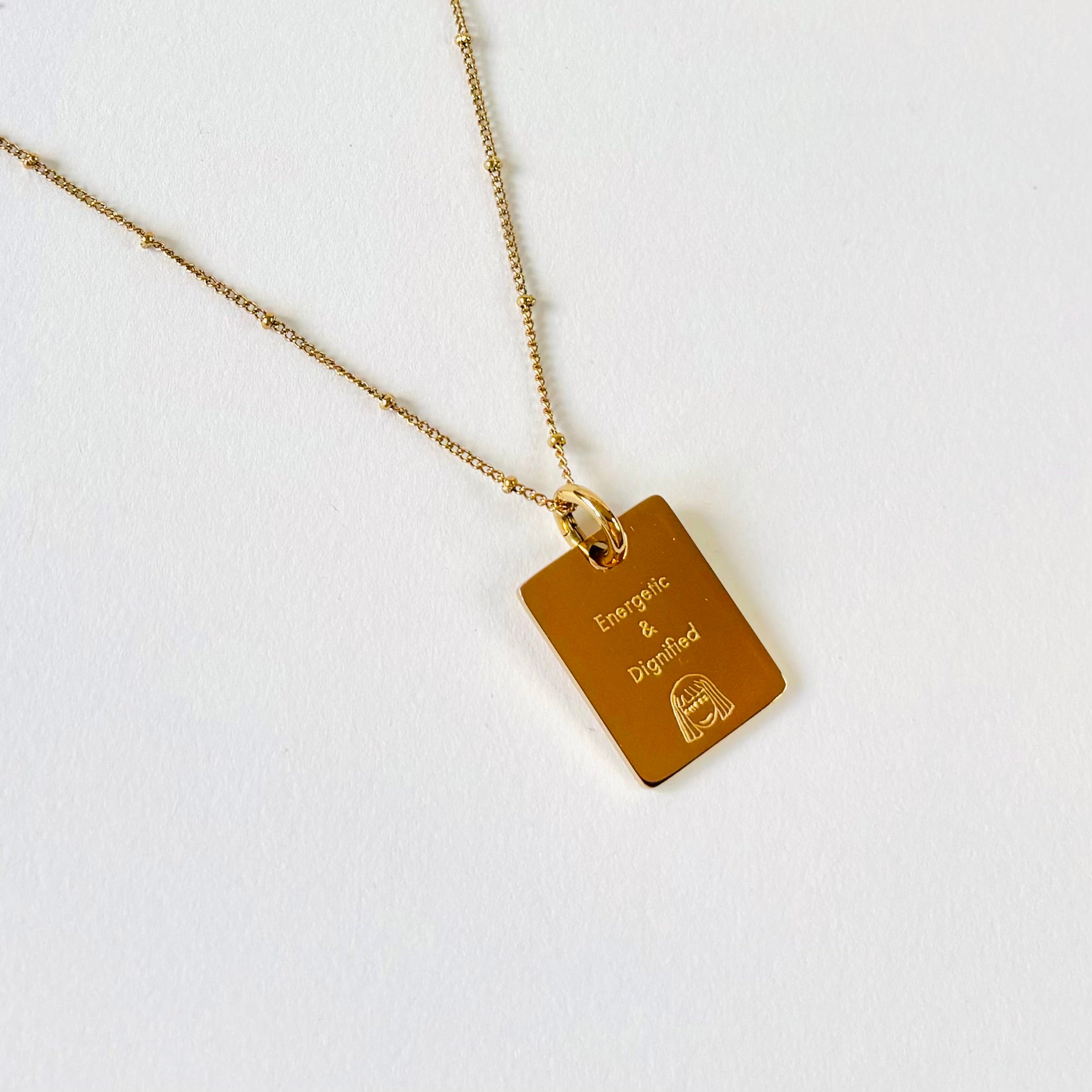 Horse & Water lily charm necklace