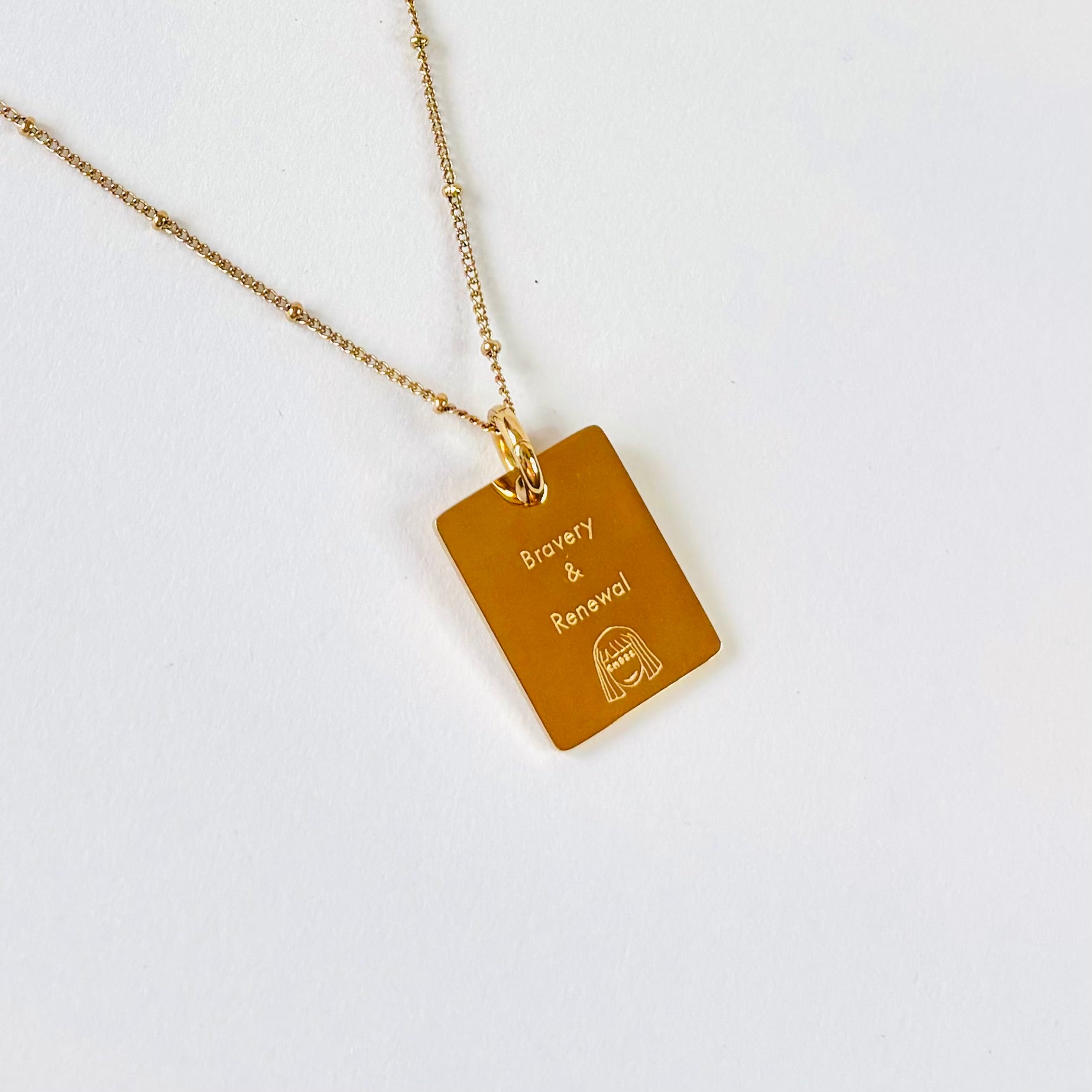Tiger & Cherry blossom charm necklace