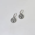 Sun's crystal dreaming face hoop earrings