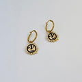 Sunny lion face hoop earrings