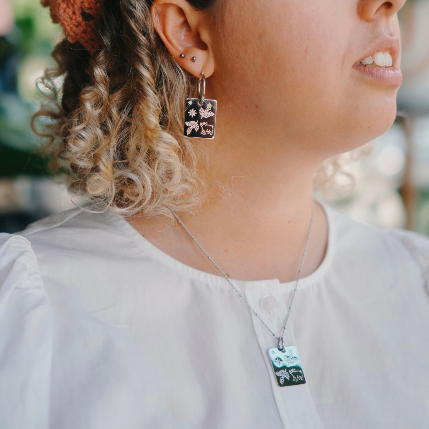 Pig & Holly charm necklace